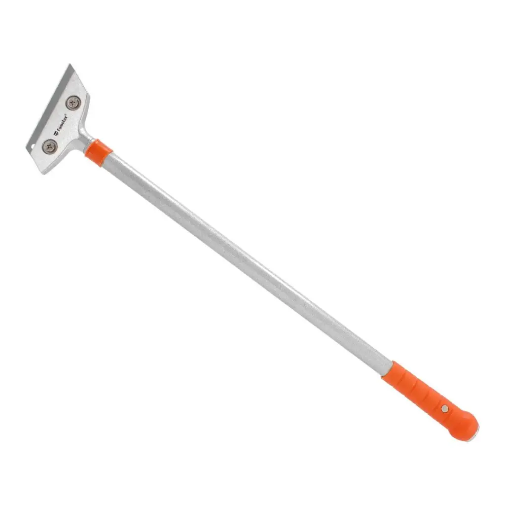 [SW-42312] RASPADOR con mango antiderrapante Navaja de acero al alto carbono Cómodo mango cubierto de PP antiderrapante,Elimina pegamento, pintura, silicón y cemento de superficies lisas como vidrio, azulejo, paredes y metal Ancho de navaja: 4"(10cm) Largo del cuerpo:23 5/8"(60cm)