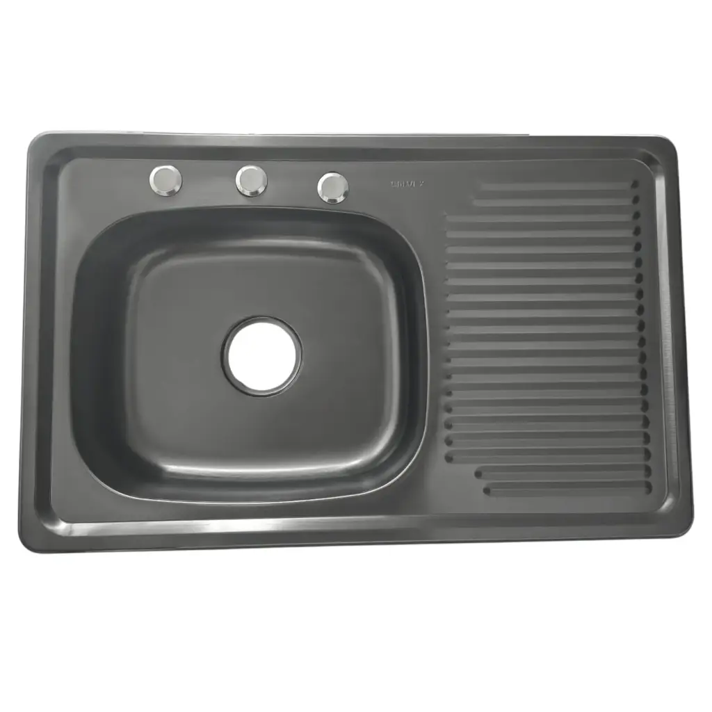 TARJA DE EMPROTRAR ACERO INOXIDABLE 80X50 COLOR NEGRO