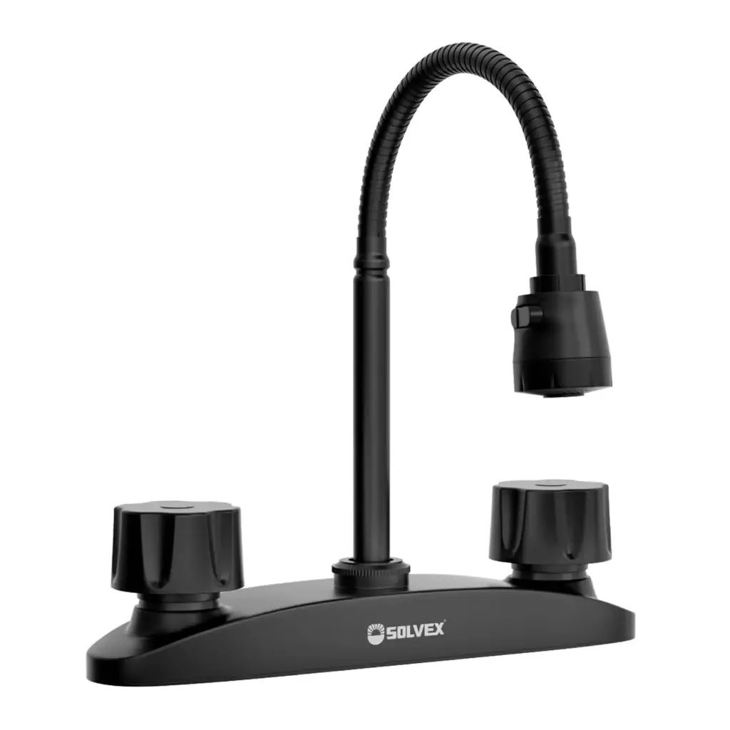 MEZCLADORA PARA FREGADERO 8" VUELTA COMPLETA COLOR NEGRO MATE SP80062N