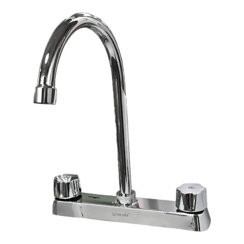 [SP80038] MEZCLADORA PARA FREGADERO 8"ACABADO CROMO CUERPO DE  LATON VUELTA COMPLETA SP80038