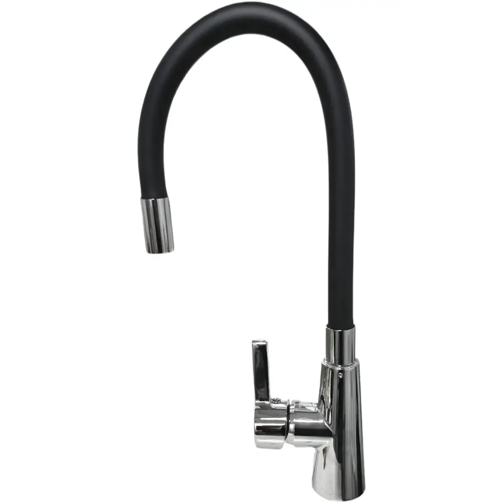 [SP10039N] MONOMANDO PARA FREGADERO CUELLO NEGRO ACABADO CROMO  SP10039