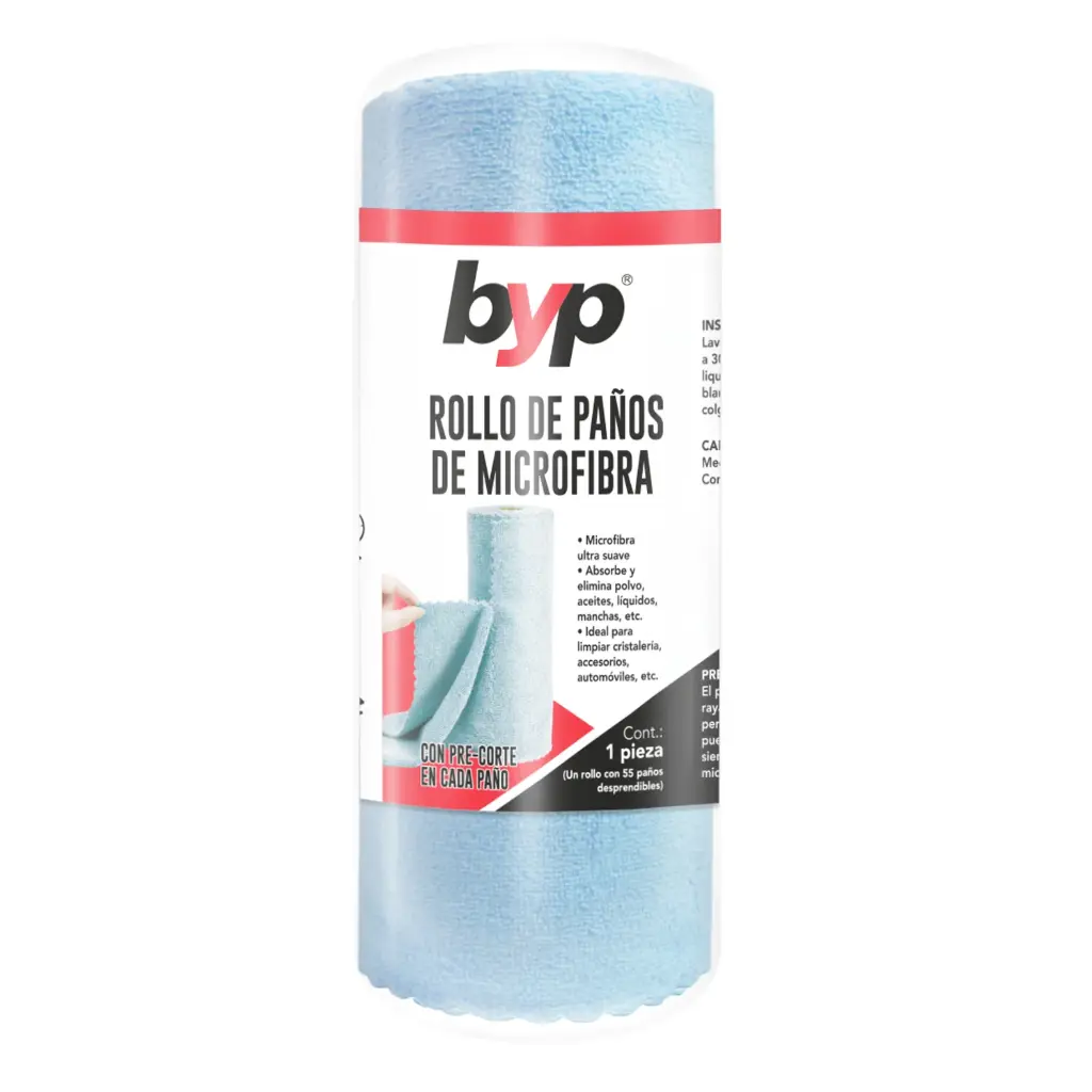 [RPM55] ROLLO DE PAÑOS DE MICROFIBRA 55 trapitos de 30x30 cm
