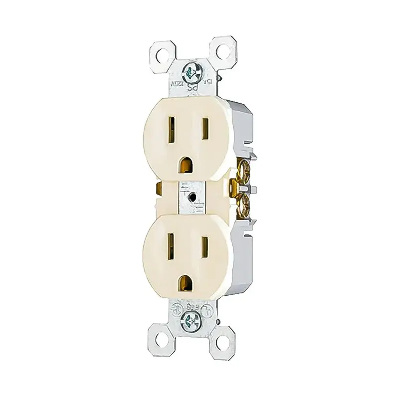 CONTACTO DUPLEX ATERRIZADO OCULTO COLOR MARFIL