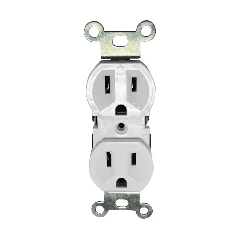 CONTACTO DUPLEX ATERRIZADO OCULTO COLOR BLANCO