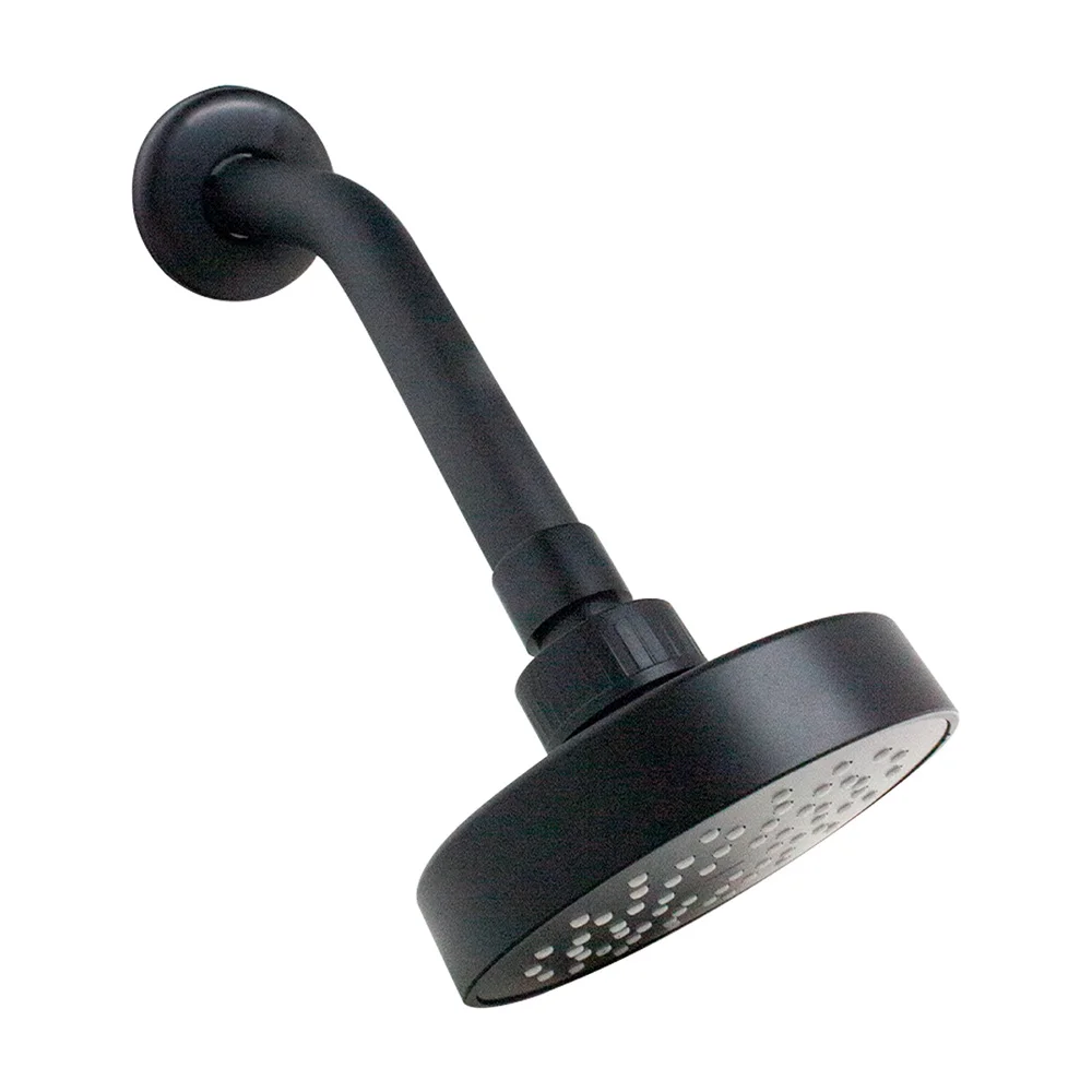 [RCT316] JUEGO DE REGADERA REDON C TUBO ACAB. NEGRO MATE