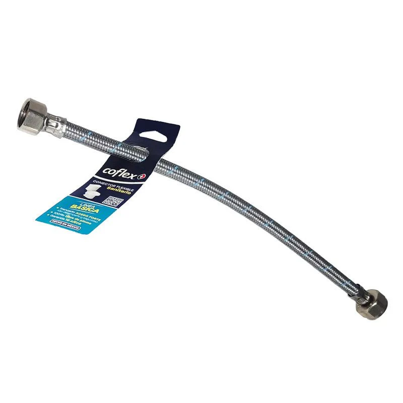 [LL-A55] CONECTOR FLEXIBLE COFLEX FORTE PARA LAVABO 1/2X1/2 55 CM