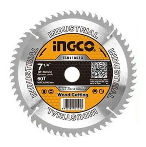 [TSB118513] SIERRA DENTADA PARA MADERA 185mm(7-1/4") EJE 20mm ANCHO 16mm, ADECUADO PARA SIERRA CIRCULAR, CORTE DE MADERA