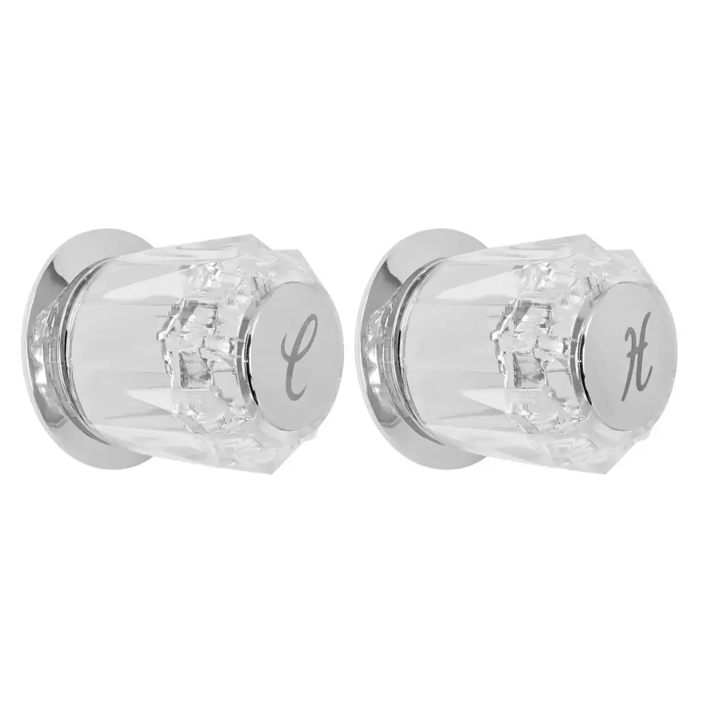 [SP-70077-B] JUEGO DE MANERALES Espiga estría,maneral de plástico color amarillo,chapetón de zinc acabado blanco, (precio por pieza) . SP-70077-B