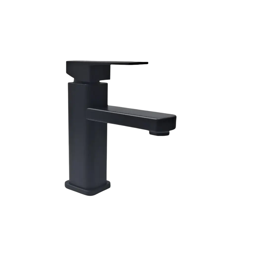 [SF-11804-N] MONOMANDO P/ LAVABO cuerpo metálico, cartucho cerámico de suave apertura, su medida es de 17cm, con doble flexibles mangueras (calor y frio) .