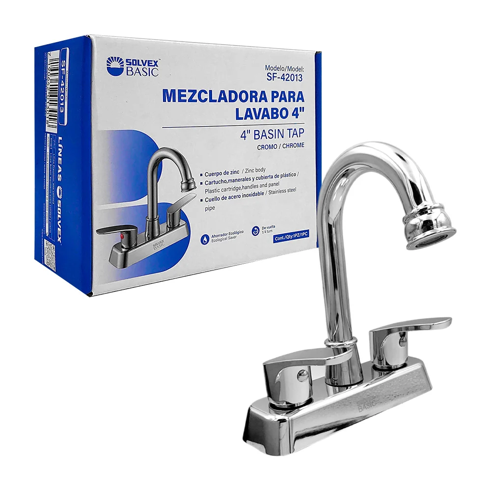 MEZCLADORA PARA LAVABO 4" (SF42013)