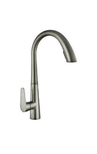 [SP-10010] MONOMANDO PARA FREGADERO Cuerpo,cuello y maneral de acero inoxidable,Cartucho de cerámico Nariz retráctil con manguera expandible de 1.5m,Con doble funciones(riego o chorro),Con doble flexible mangueras(calor y frío) Acabado satínado