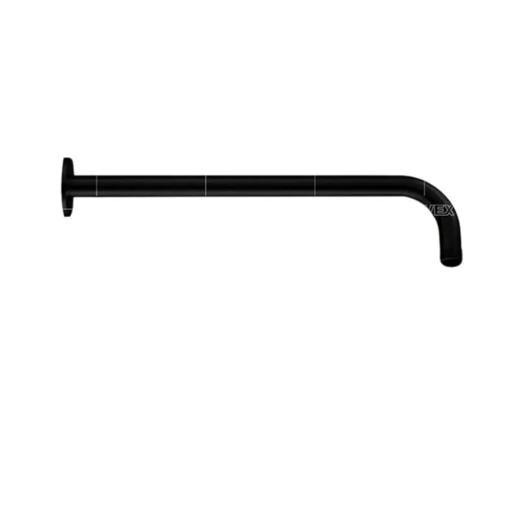 [SP-51033-3-N] BRAZO DE REGADERA Fabricado en acero inoxidable Chapetón acero inoxidable Acabado negro mate, 40 cm mas curvatura 50cm.