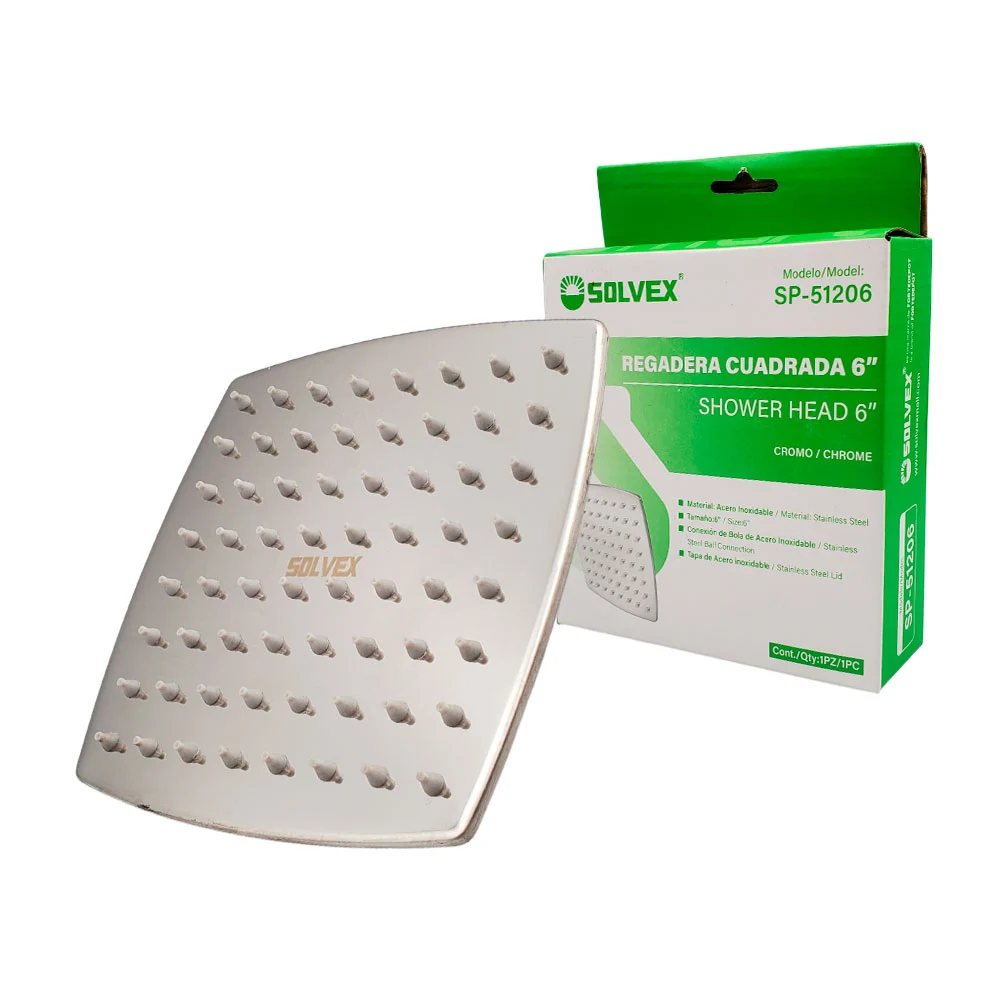 REGADERA CUADRADA 6" SP51206