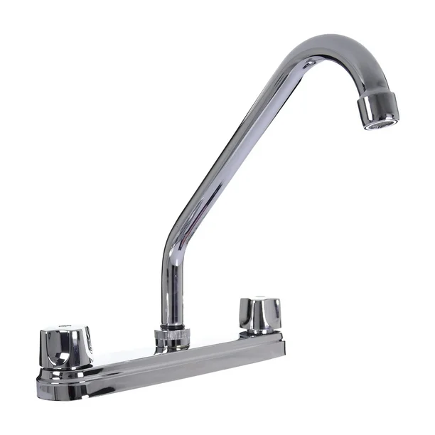 [SP-80090] MEZCLADORA PARA FREGADERO 8" maneral de zinc de vuelta completa, cuerpo de latón, cierre de compresión, cartucho de latón, cuello de acero inoxidable,cubierta de acero inoxidable,cabado cromo espejo. SP-80090