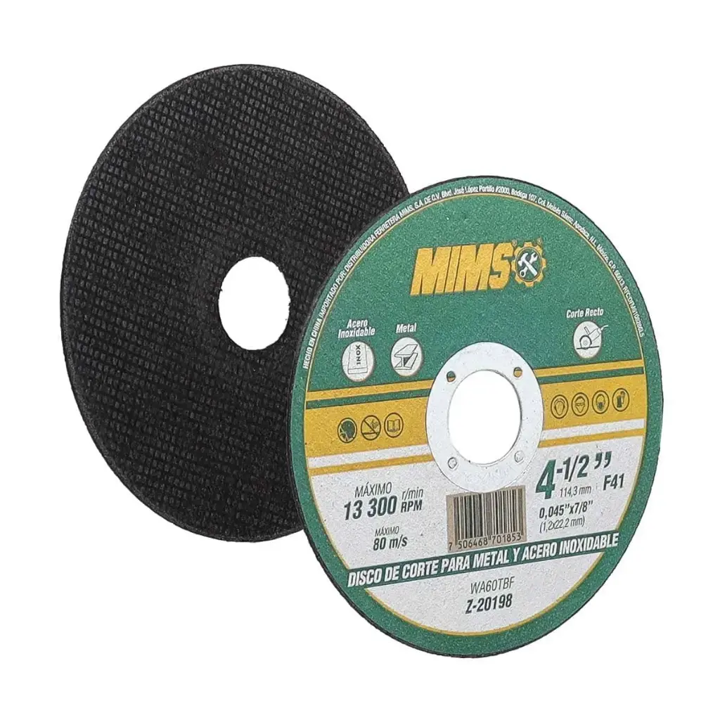 [Z-20198] DICO D/CORTE P/INOX. Y METAL 4-1/2" X 0.045" (1.4) X 7/8" F41