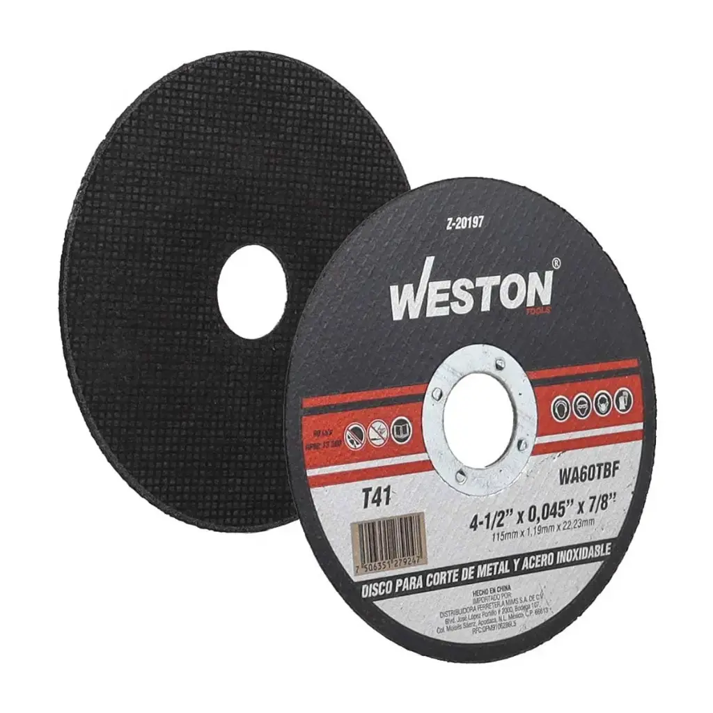 [Z-20197] DISCO D/CORTE P/INOX. Y METAL 4-1/2" X 0.045" (1.4) X 7/8" F41