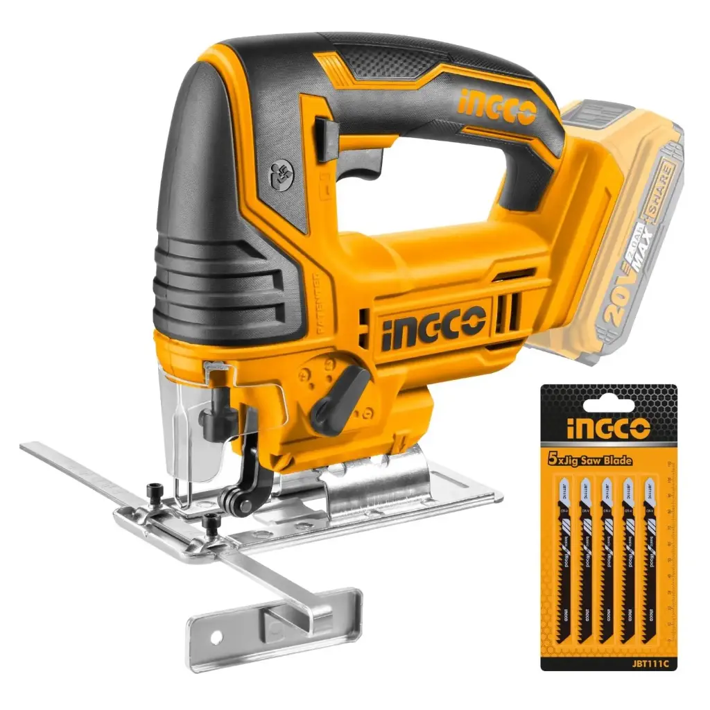 [CJSLI8501] SIERRA CALADORAVOLTAJE: 20V, VELOCIDAD SIN CARGA: 2400rpm CAPACIDAD DE CORTE: METAL (8mm), MADERA (80mm) INCLUYE 5 CUCHILLAS, NO INCLUYE BATERÍA NI CARGADOR-5 PIEZAS DE CUCHILLA NO INCLUYE BATERÍA